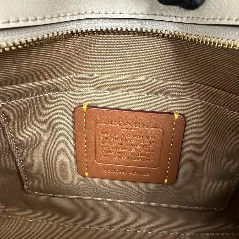 Coach Mini City Tote Bag Crossbody Shoulder Signature Canvas White/Chalk CW032 - Picture 12 of 12